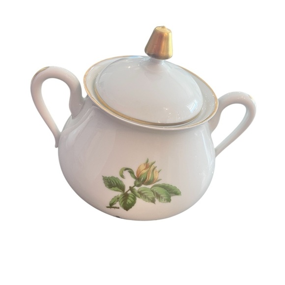 Vintage Large Limoges Rose Botanical Cream and Sugar Set - Picture 3 of 13